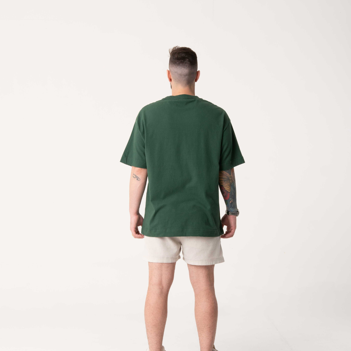 Camisa Masculina Oversized Premium 20.1 Verde Militar Lisa