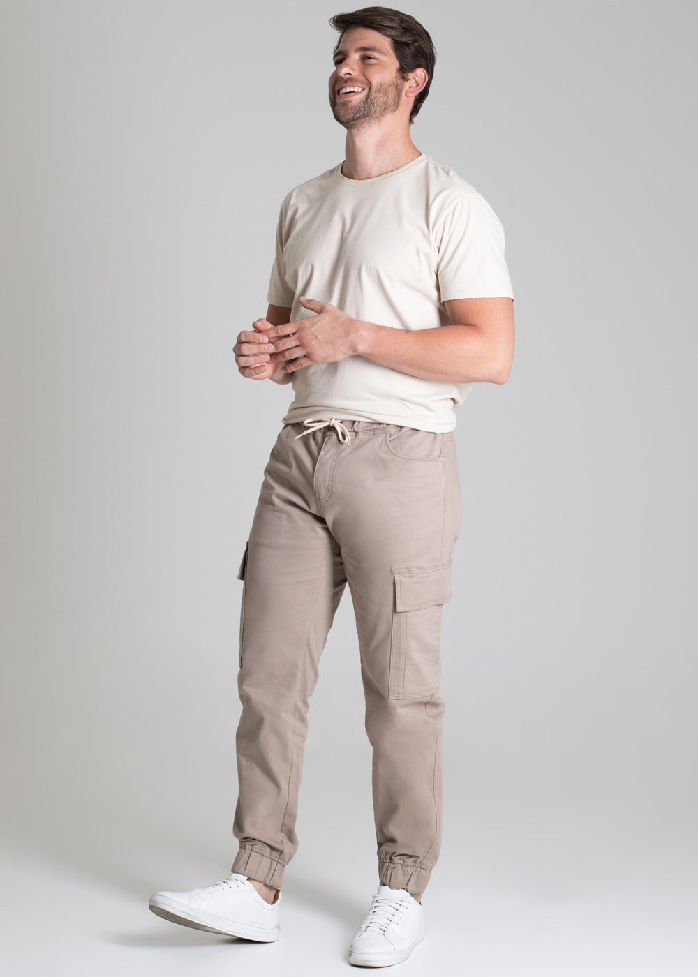 Calça Sarja Sawary Jogger - 278153 BEGE