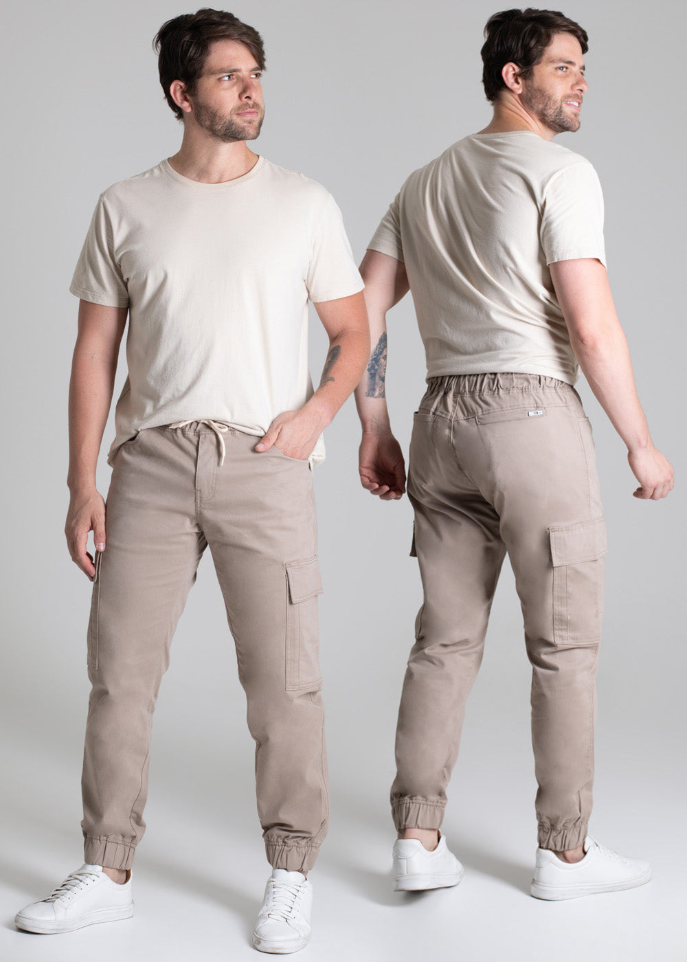 Calça Sarja Sawary Jogger - 278153 BEGE