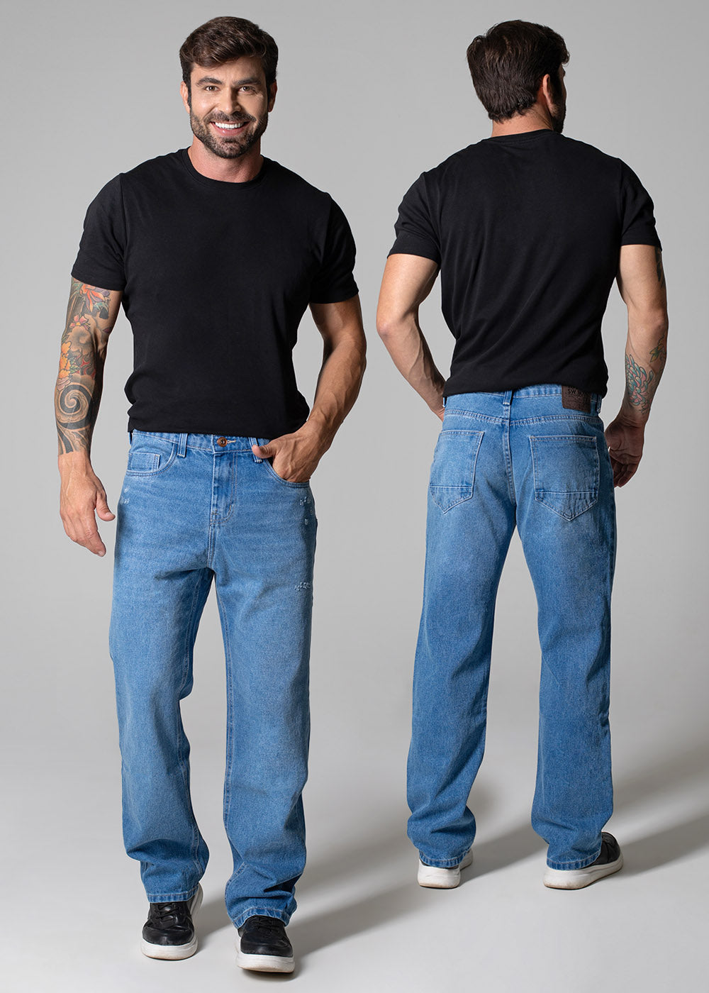 Calça Jeans Sawary Baggy - 279422 AZUL