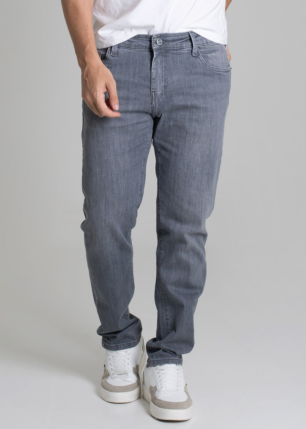 Calça Jeans Sawary Slim - 279514 CINZA