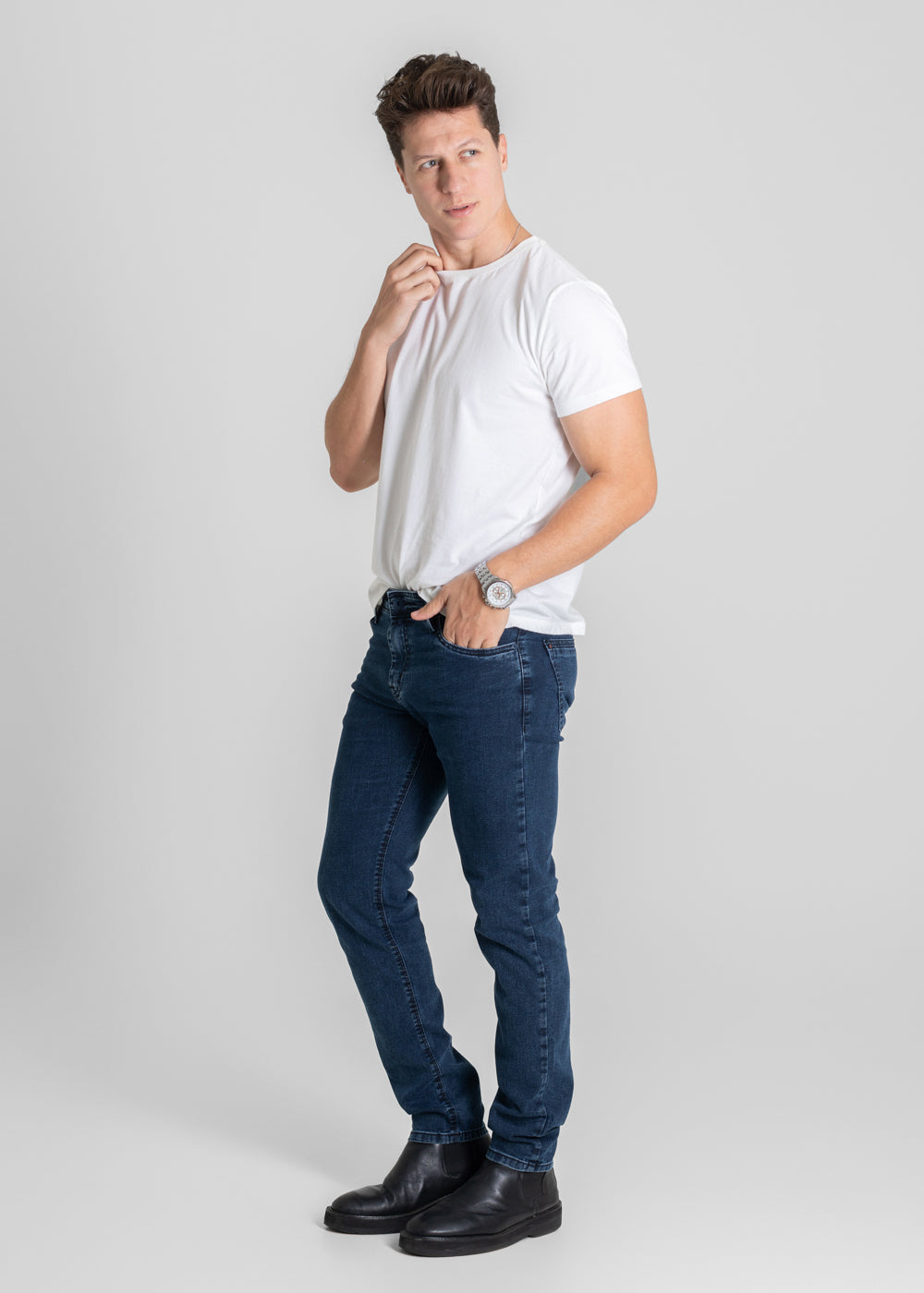 Calça Jeans Sawary Slim - 280268 PRETO