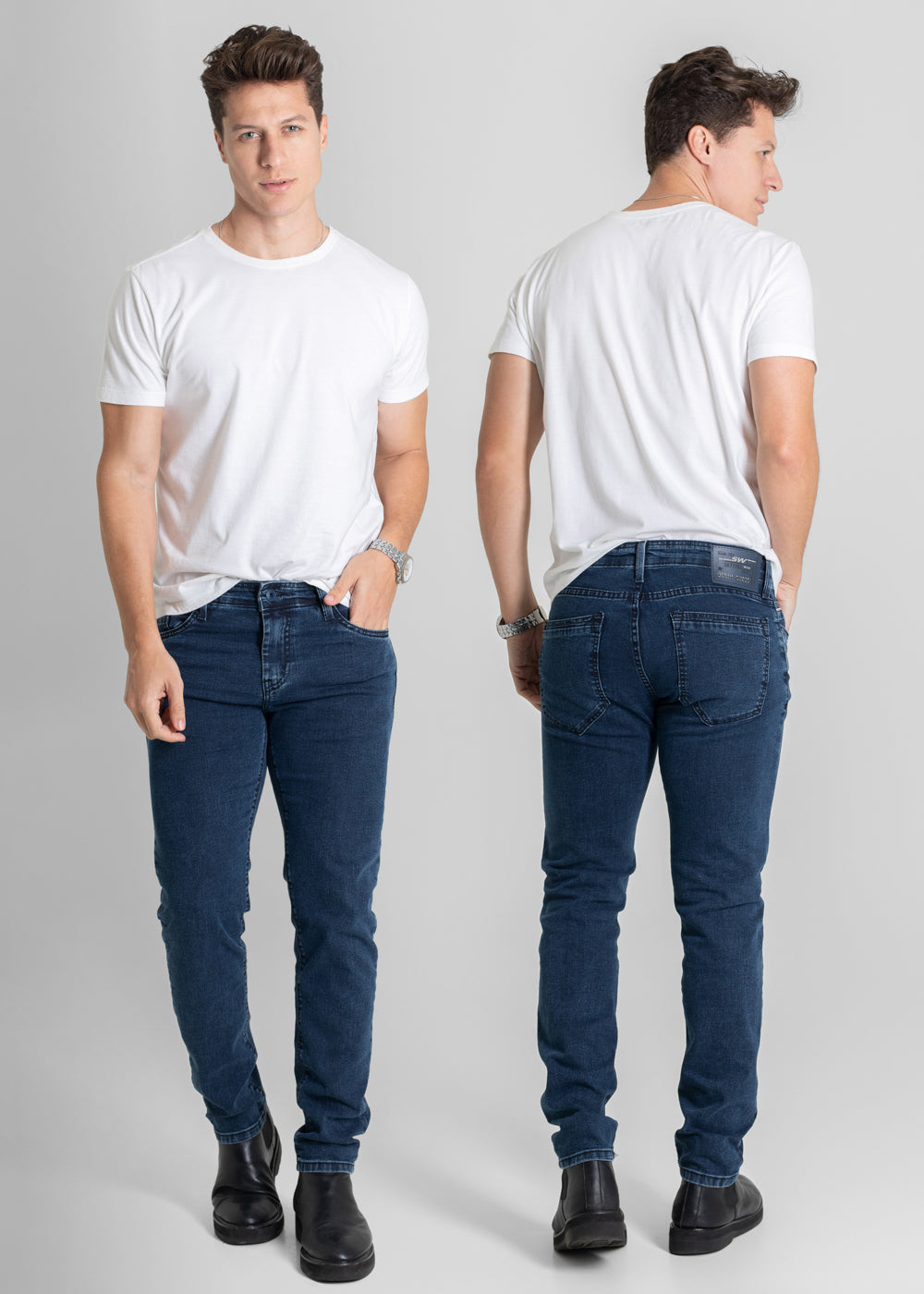 Calça Jeans Sawary Slim - 280268 PRETO