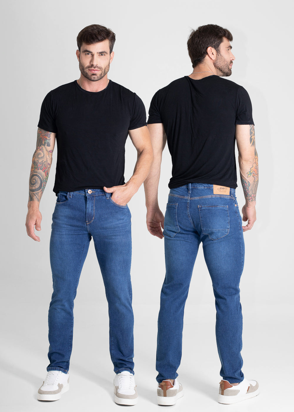 Calça Jeans Sawary Slim - 280392 AZUL