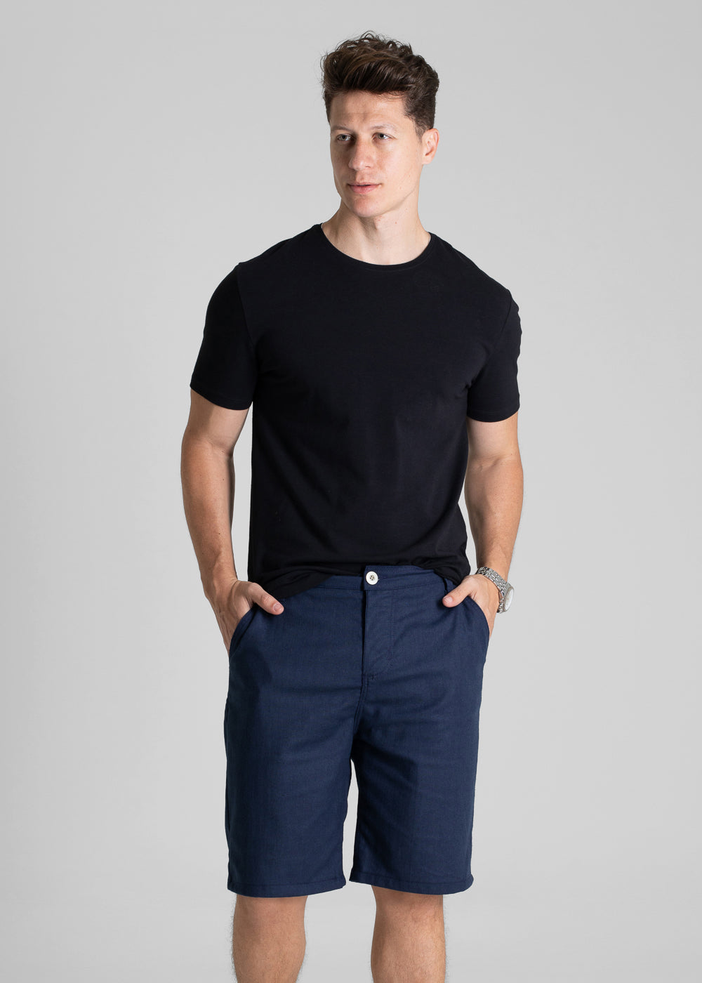 Bermuda Linho Sawary - 280478 AZUL