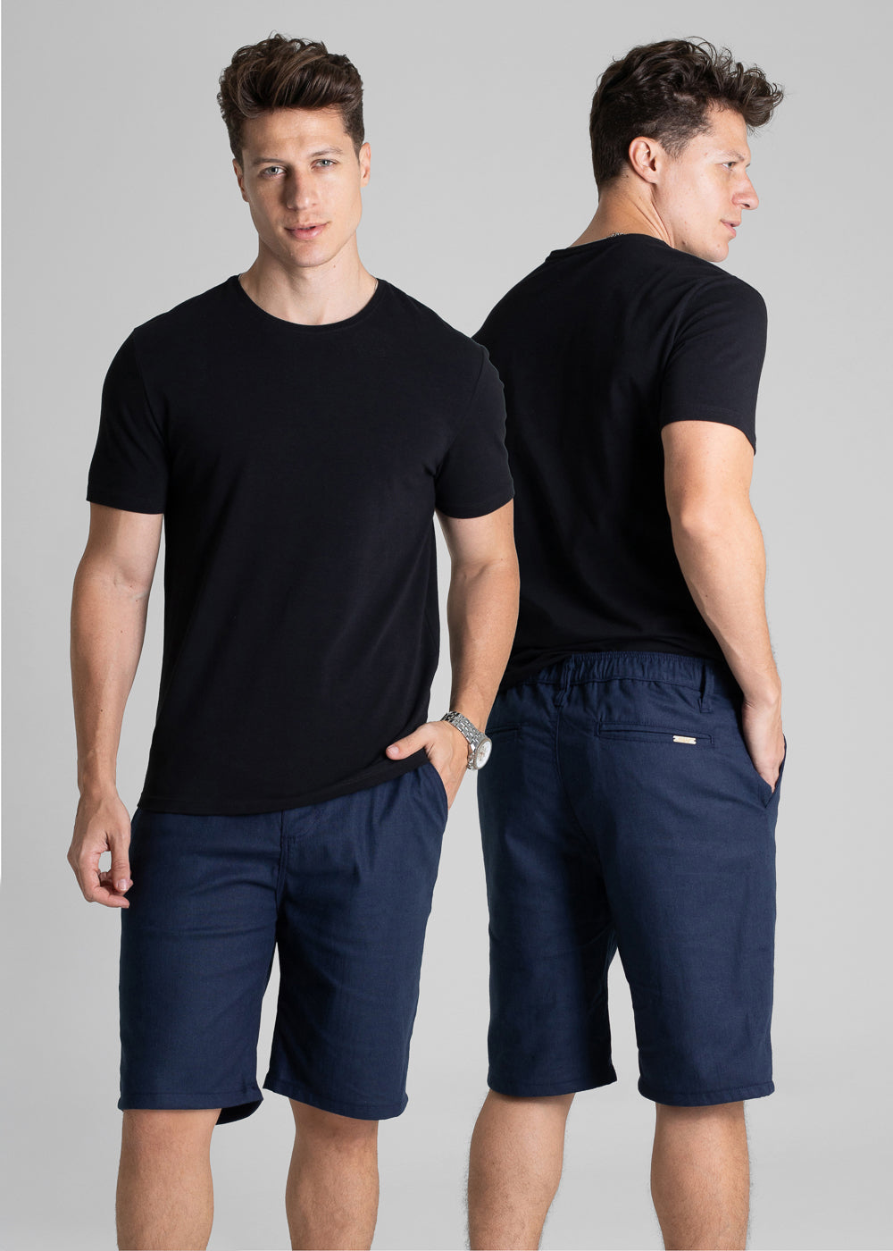 Bermuda Linho Sawary - 280478 AZUL