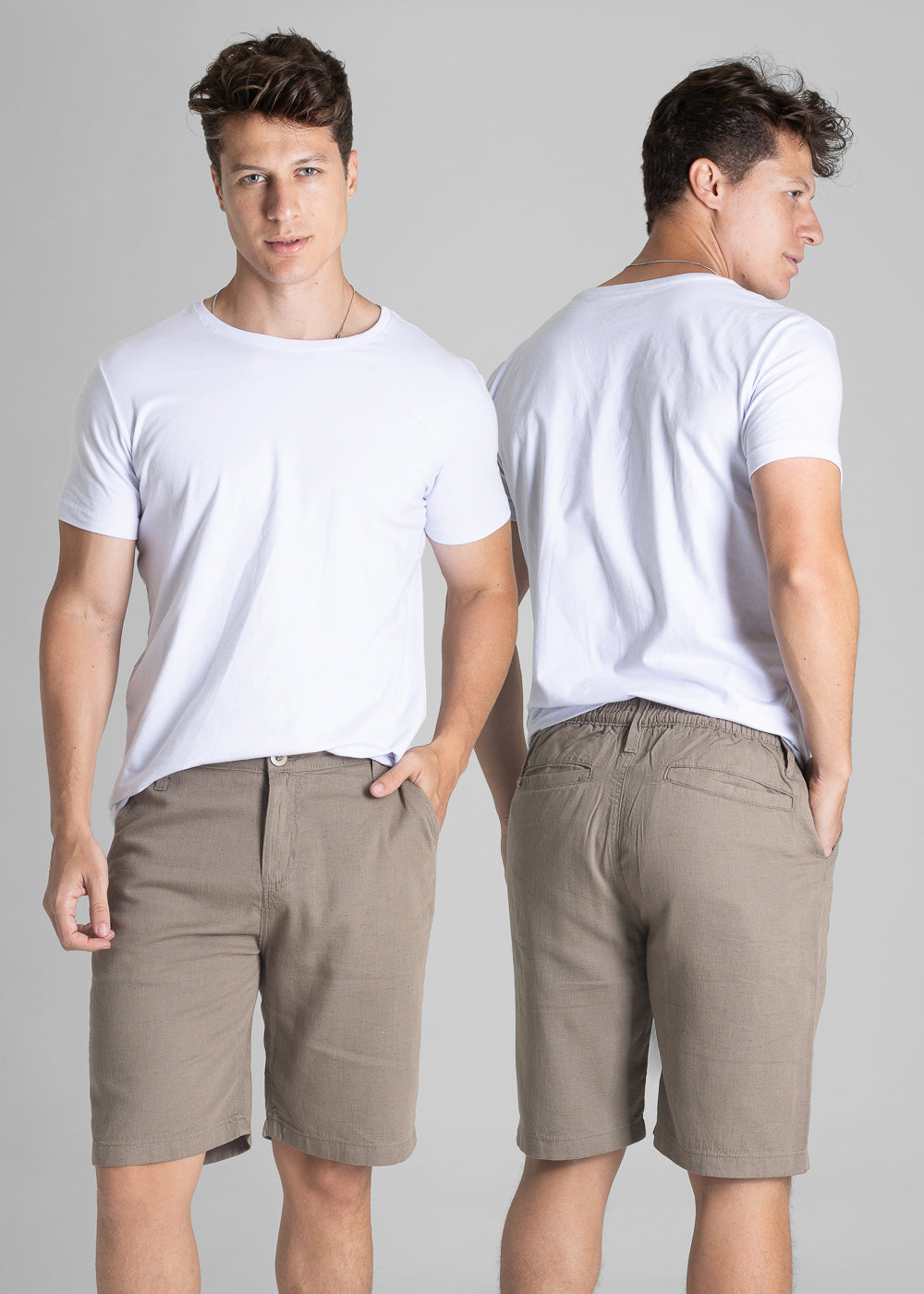 Bermuda Linho Sawary - 281158 BEGE