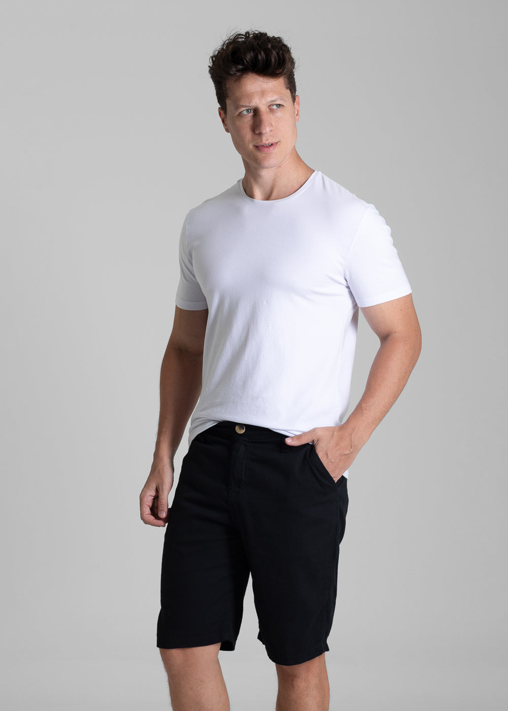 Bermuda Linho Sawary - 281160 PRETO