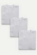 Kit 3 Camisetas Regular Fit DailyBasics  Off White