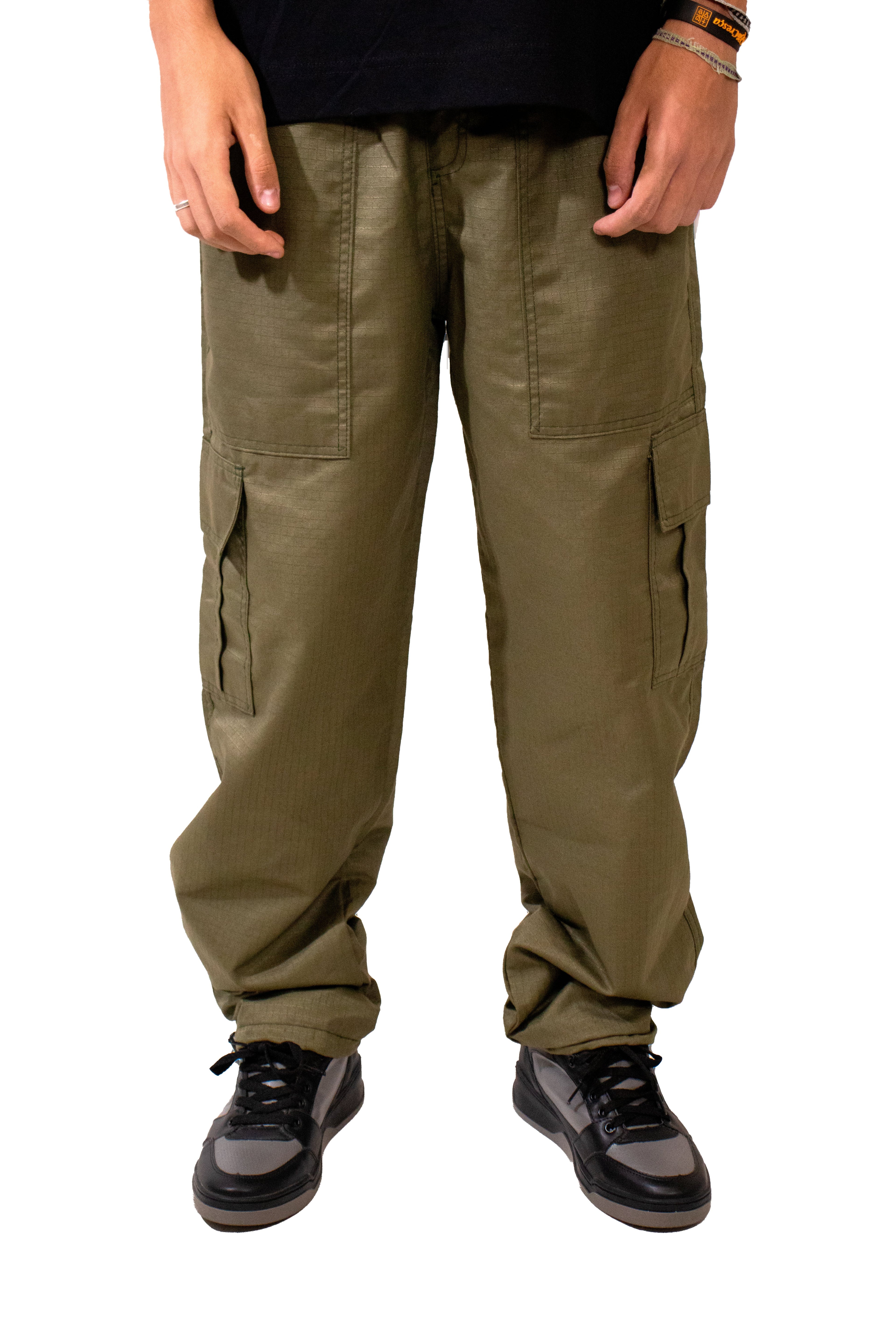 Calça Cargo RipStop Basic Verde Militar