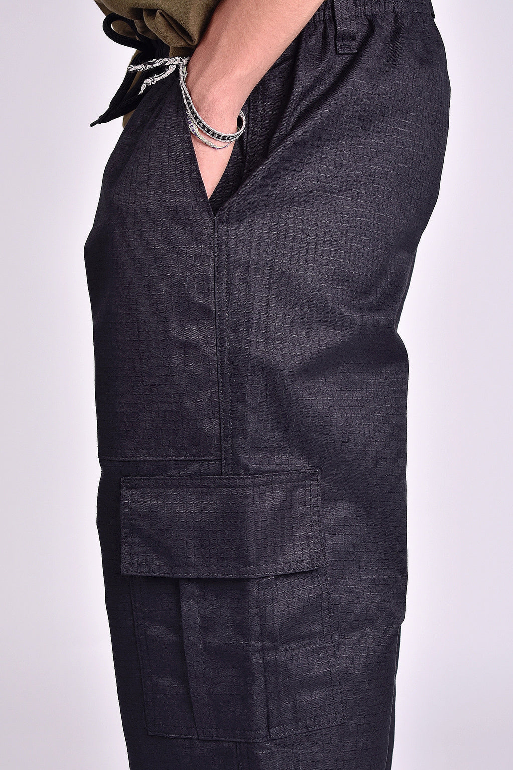 Calça Cargo Rip Stop Basic Preta