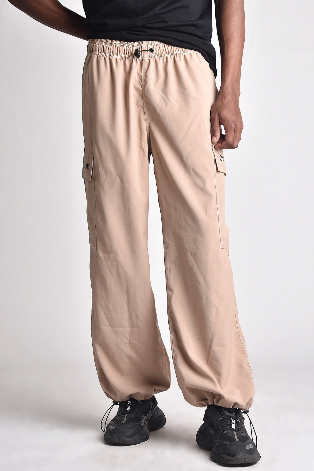 Calça Cargo Tactel Script Bege