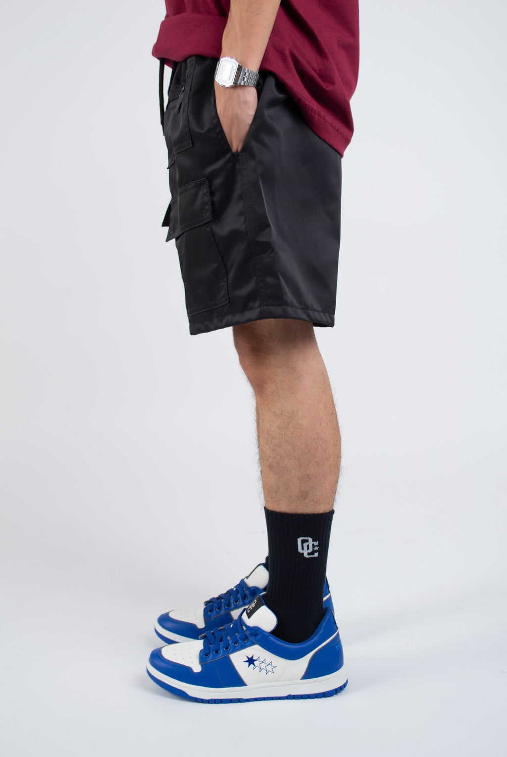 Shorts Heavy Cargo Basic Preta