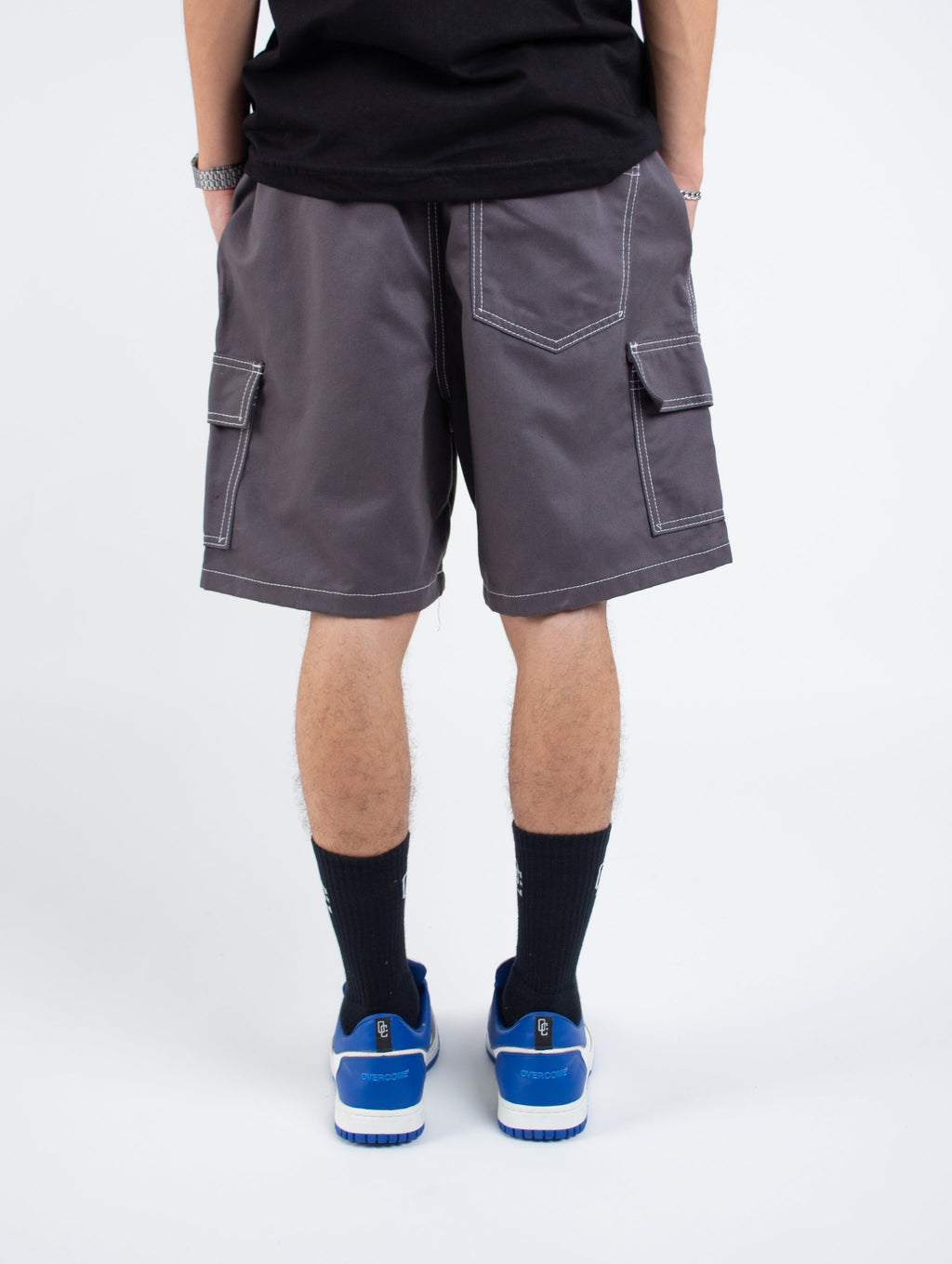 Bermuda Cargo Stroke Line Cinza Chumbo