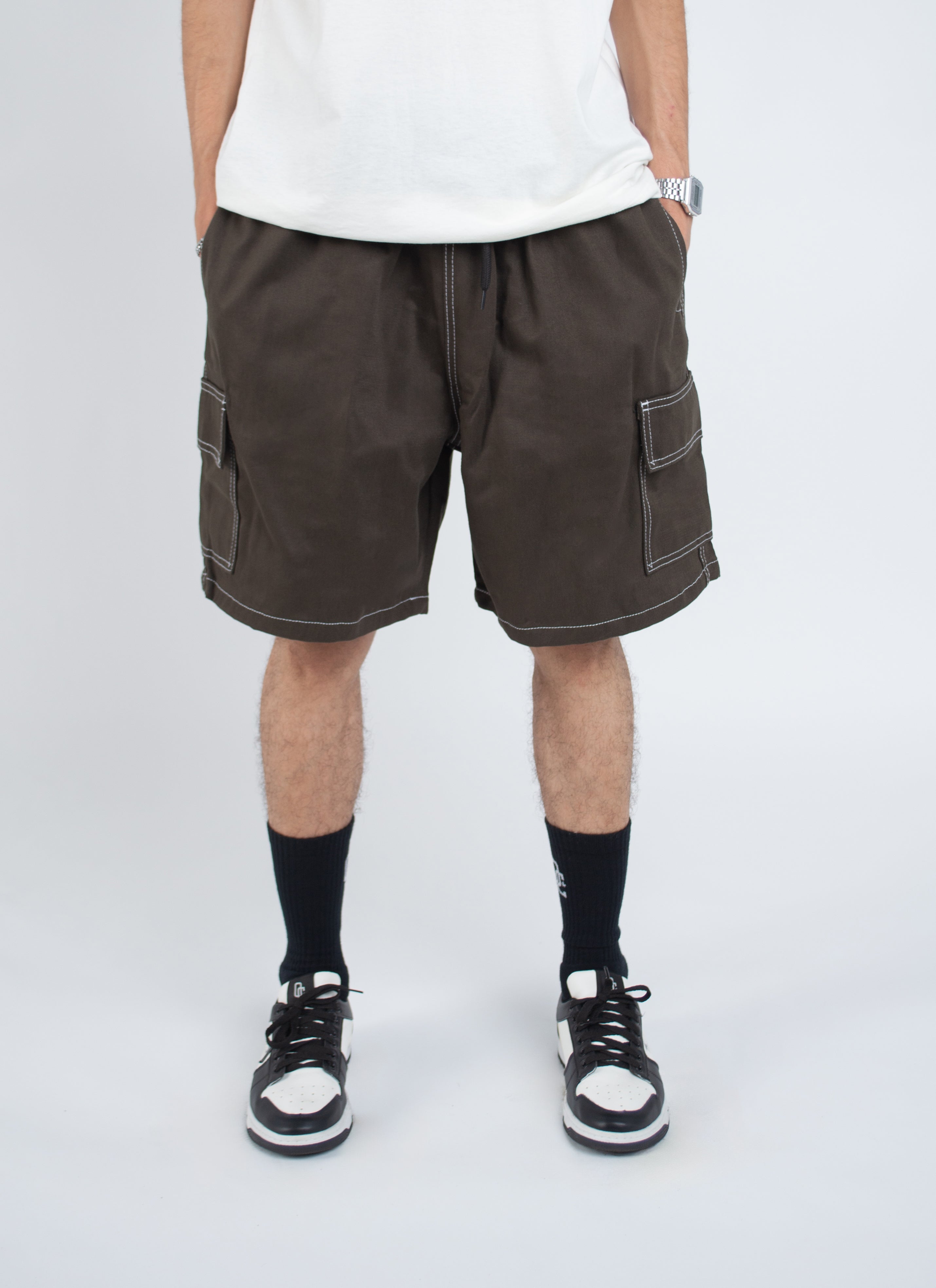 Bermuda Cargo Stroke Line Verde