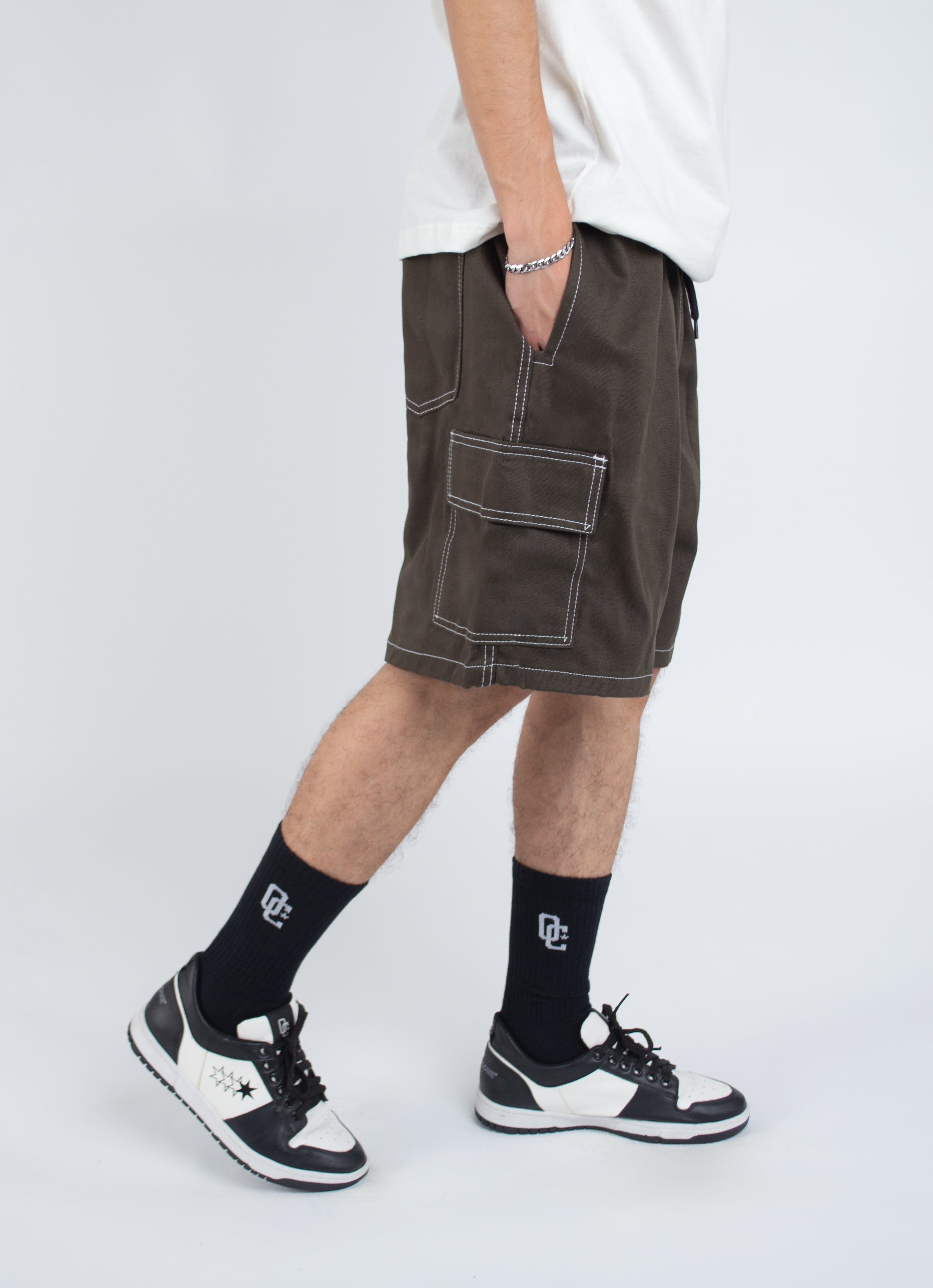 Bermuda Cargo Stroke Line Verde