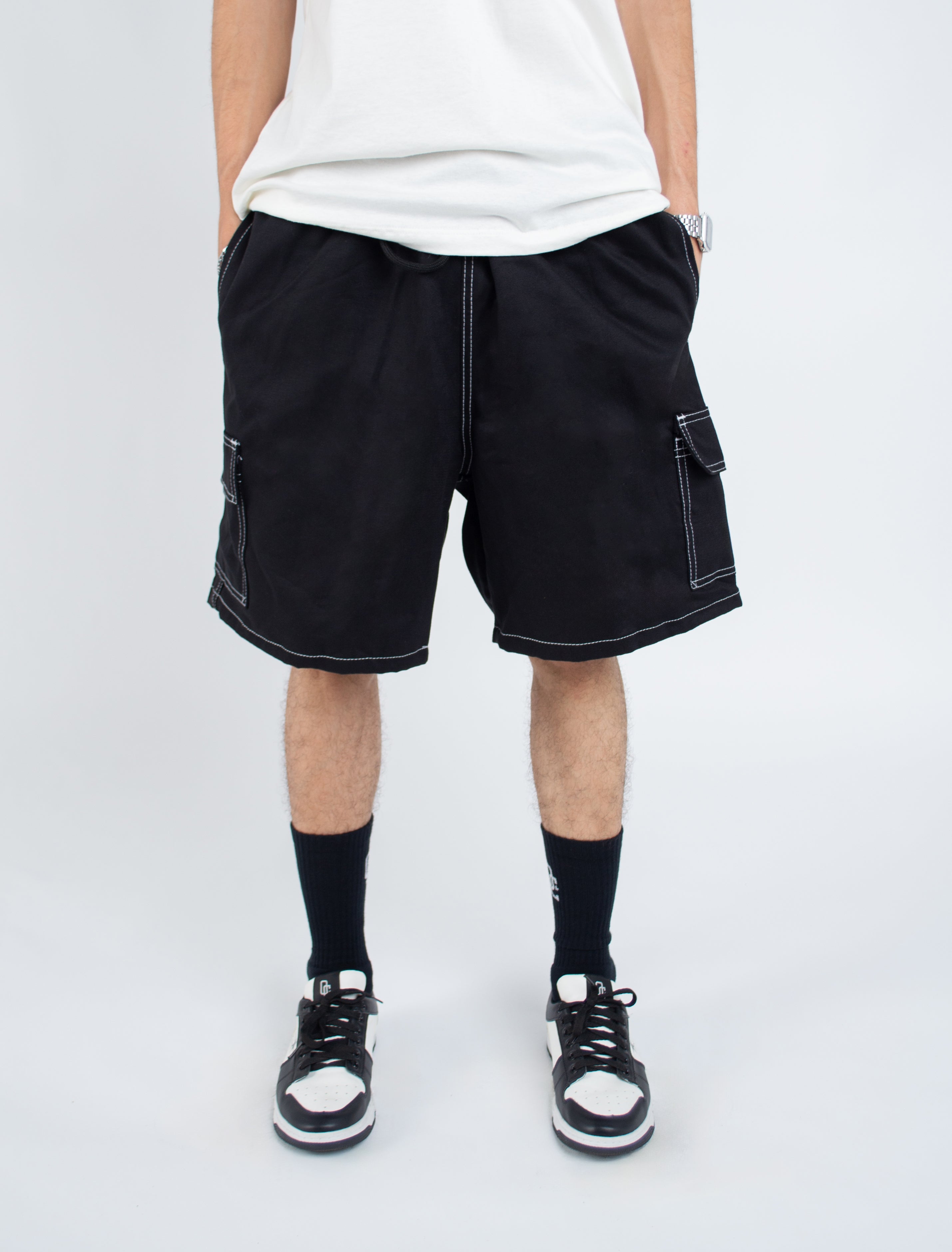 Bermuda Cargo Stroke Line Preta