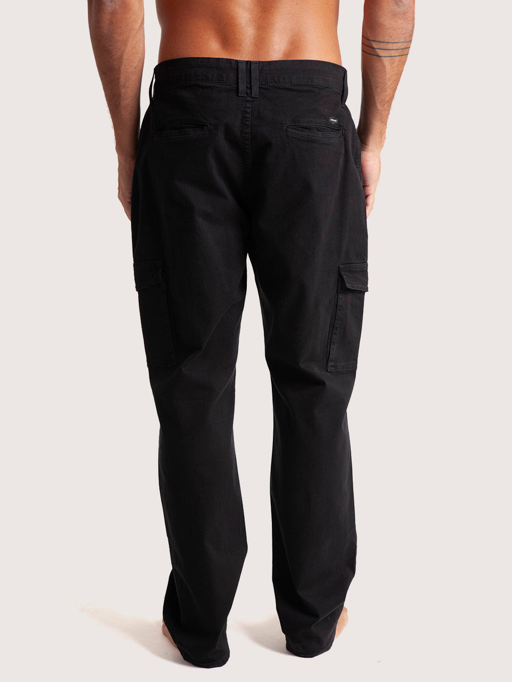 Calça Sarja Preta Hang Loose Cargo