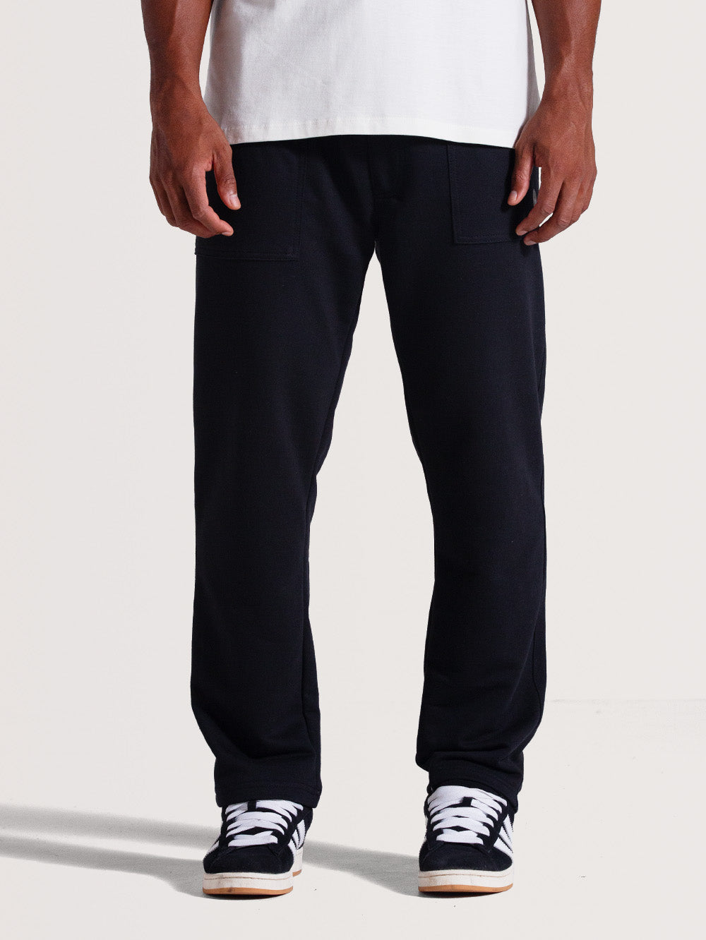 Calça Moletom Preta Hang Loose Zip
