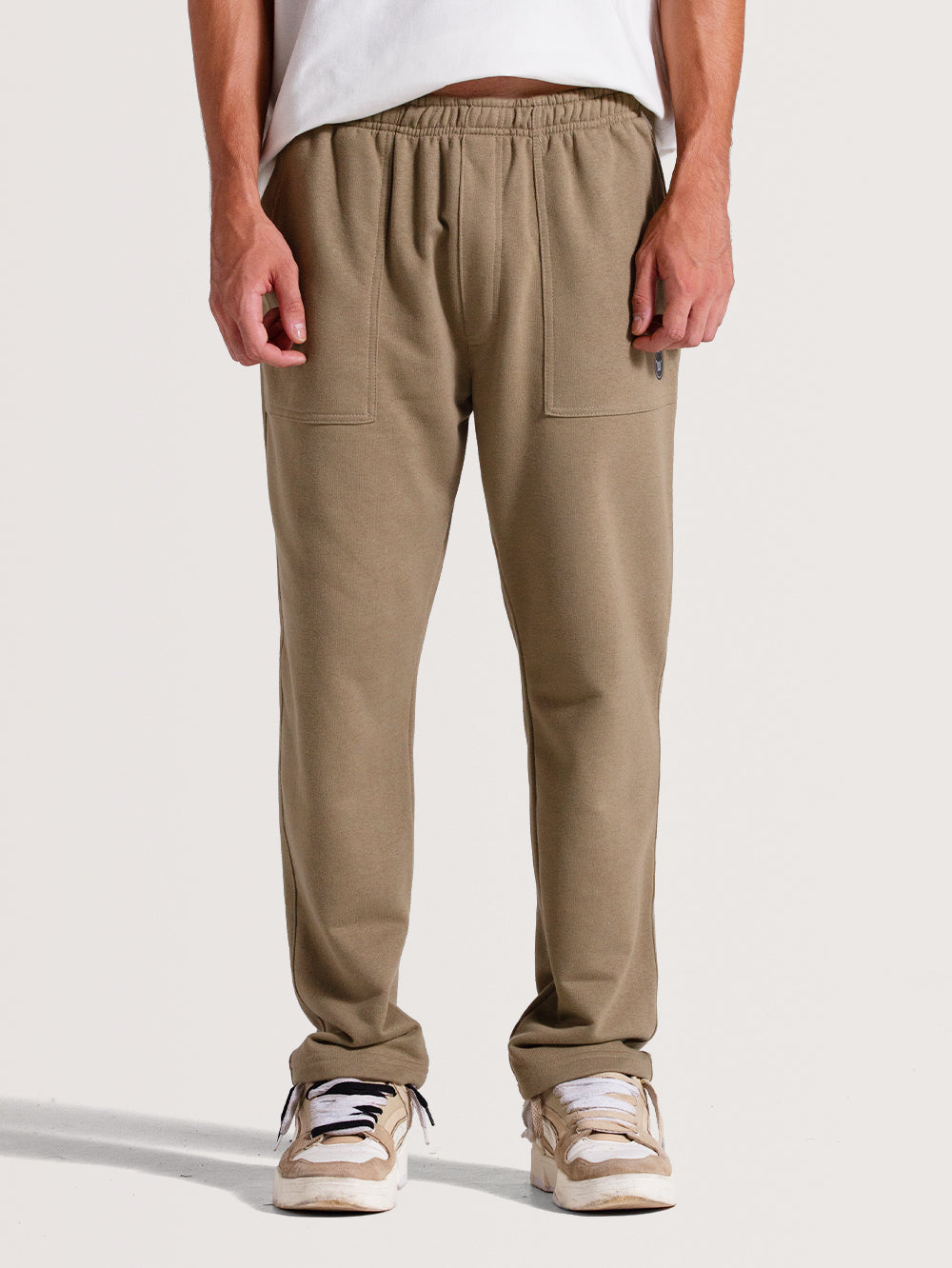 Calça Moletom Caqui Hang Loose Zip