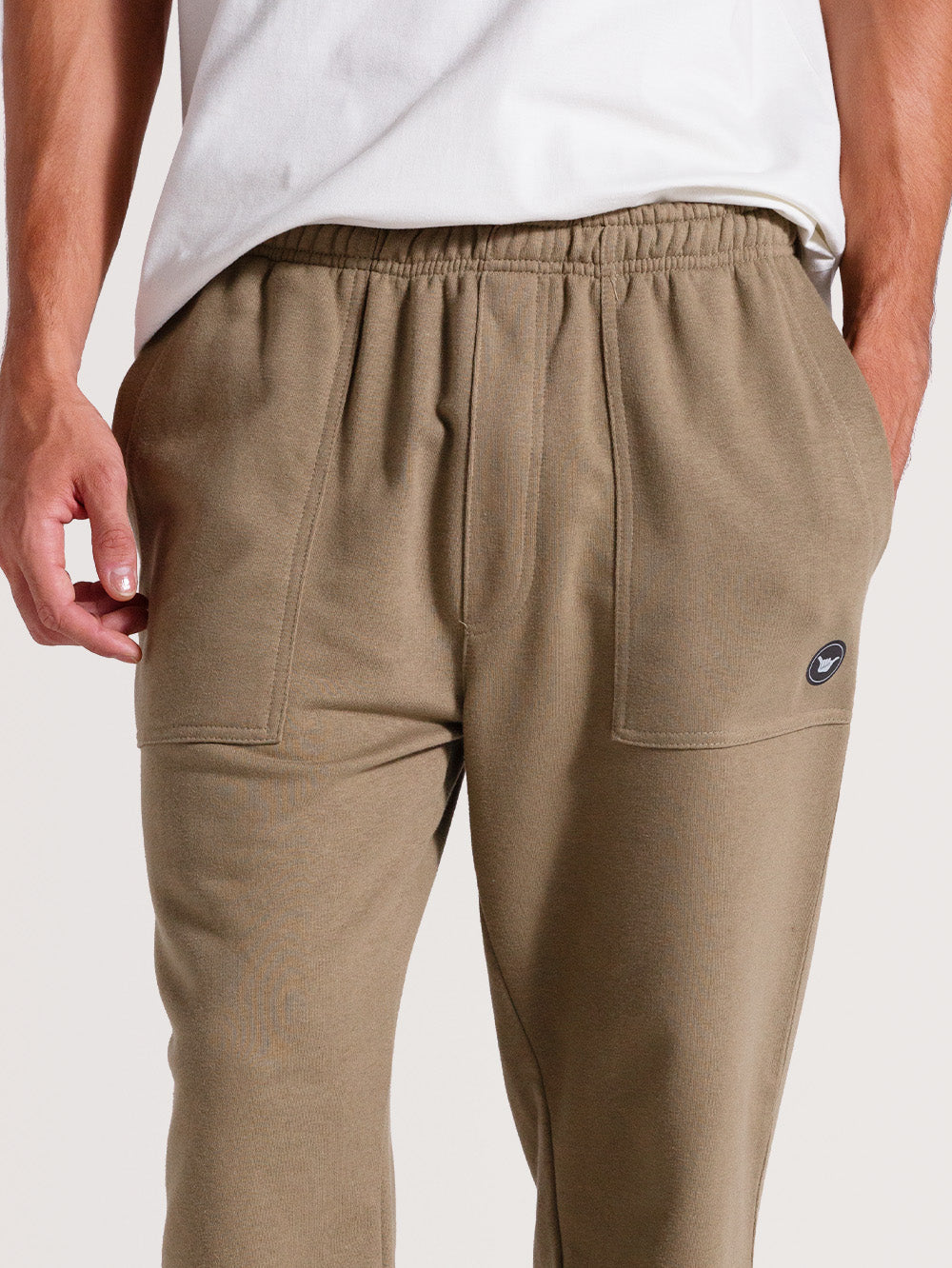 Calça Moletom Caqui Hang Loose Zip