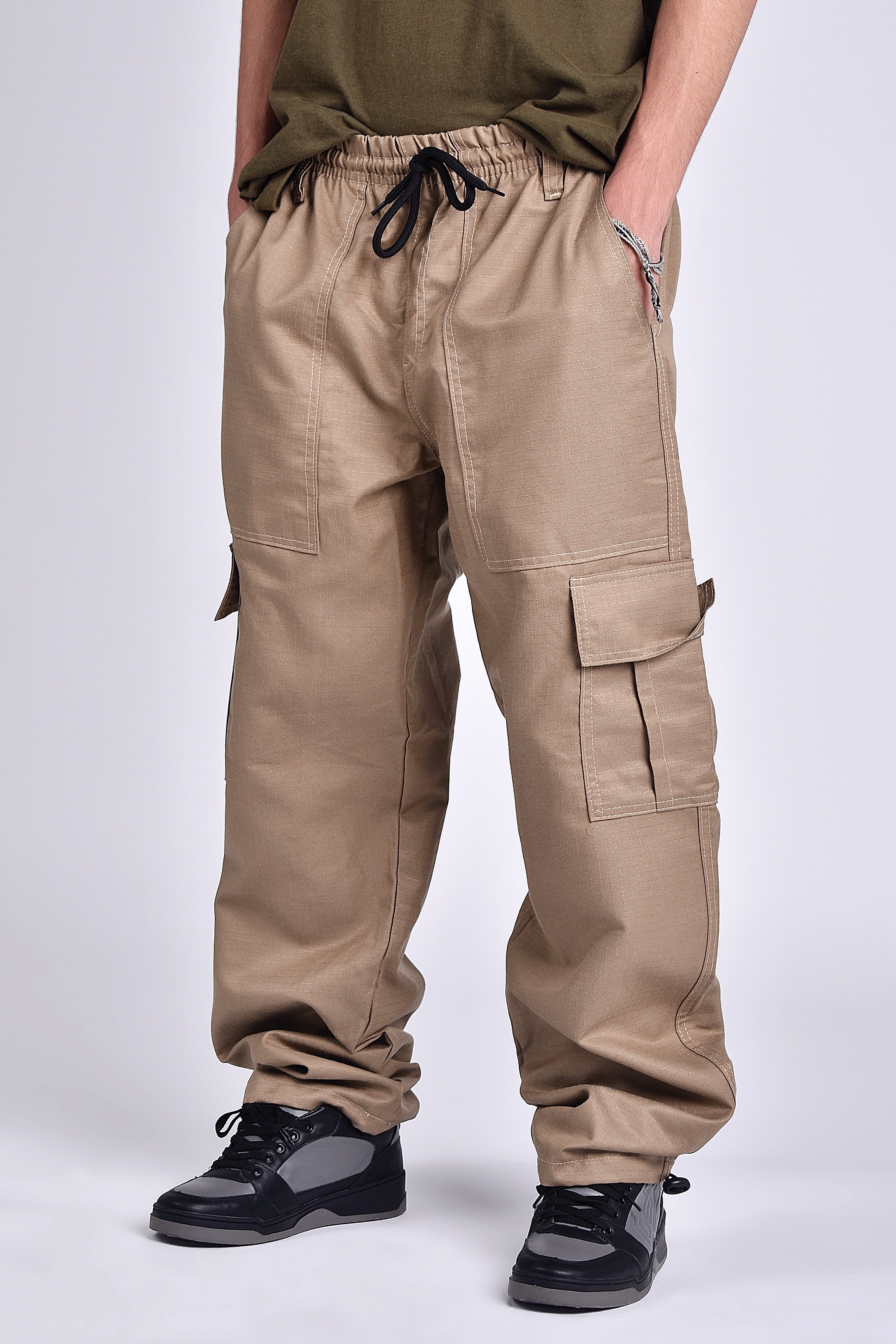 Calça Cargo Rip Stop Basic Caqui
