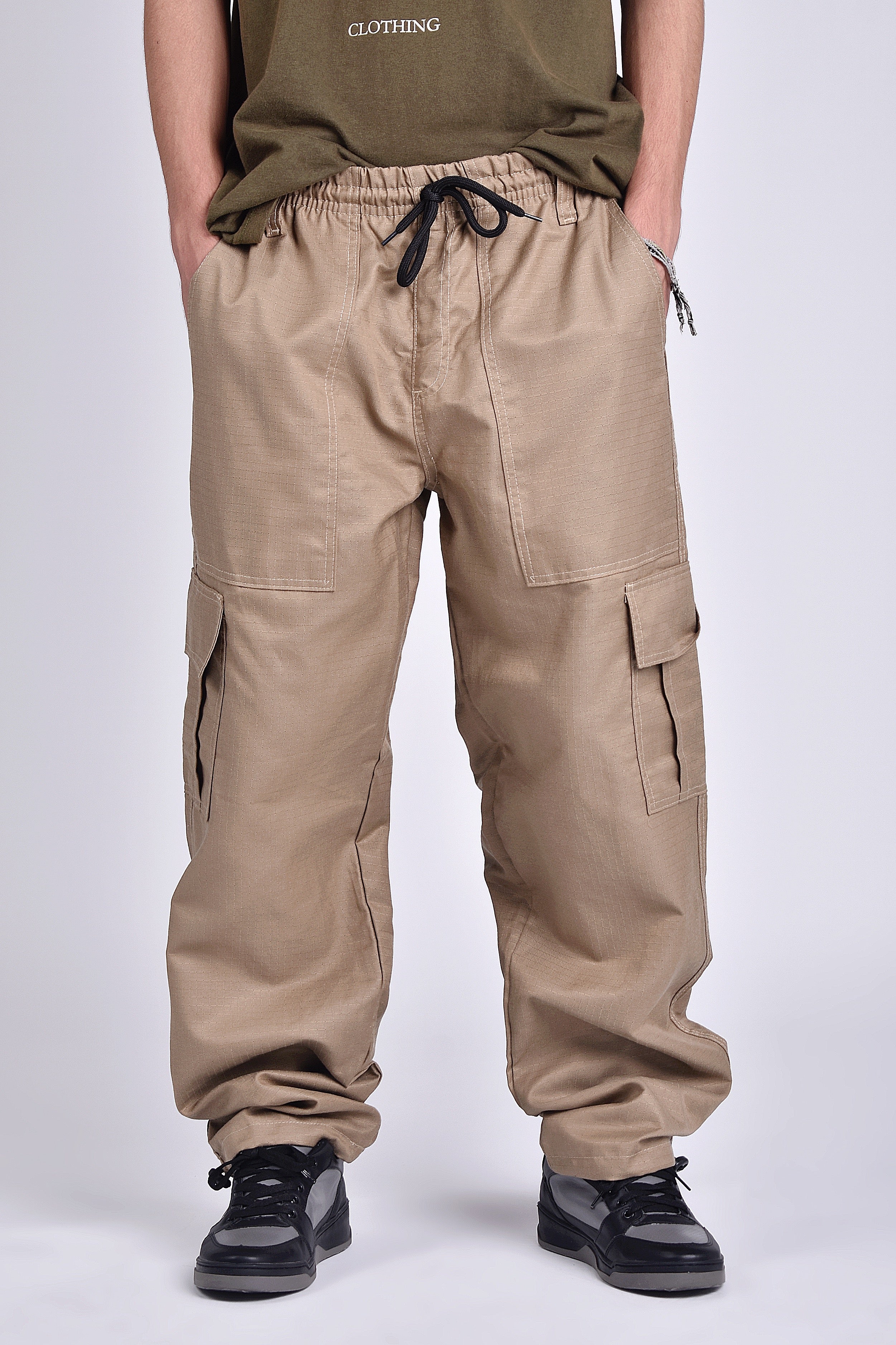 Calça Cargo Rip Stop Basic Caqui