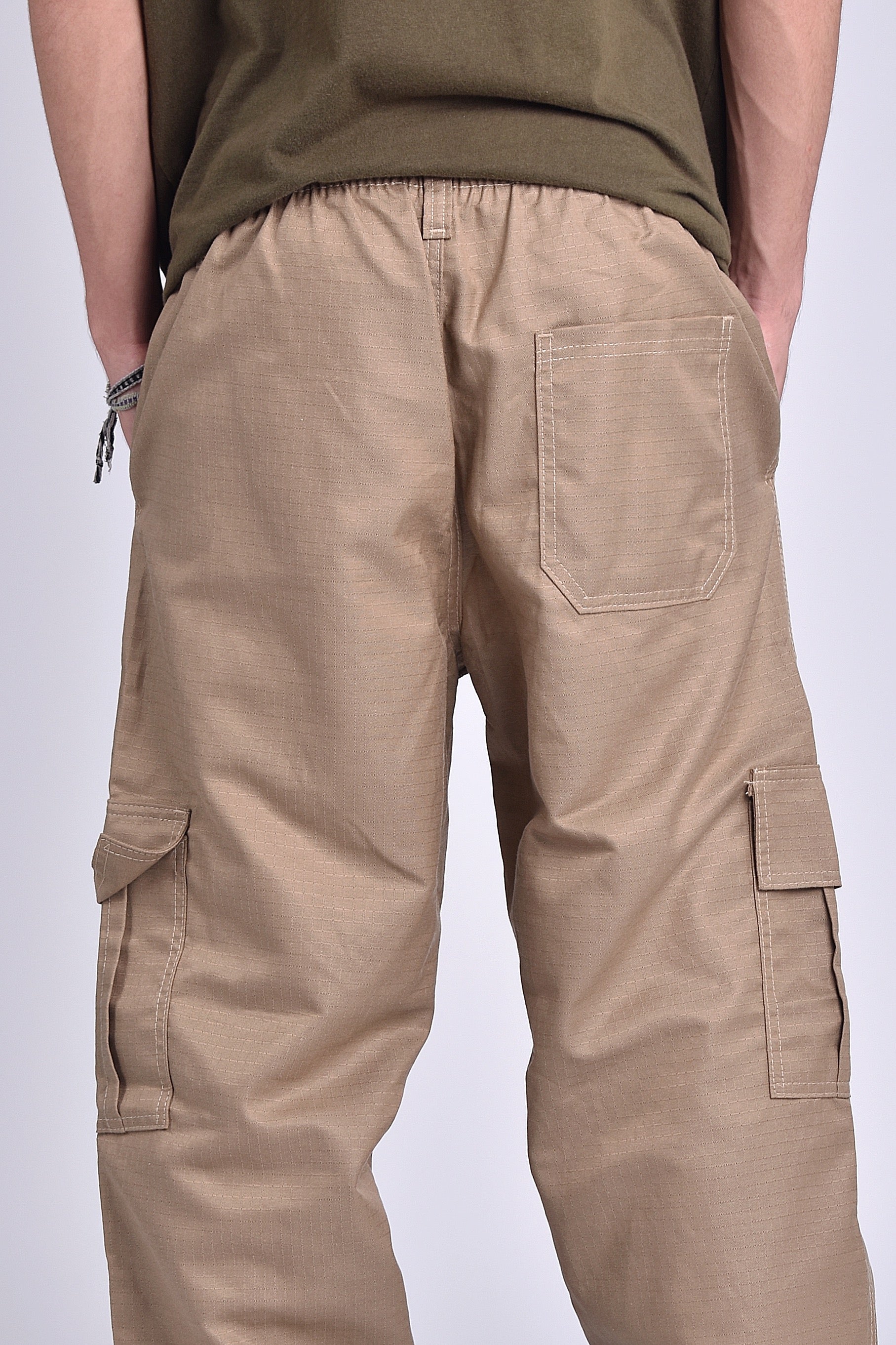 Calça Cargo Rip Stop Basic Caqui