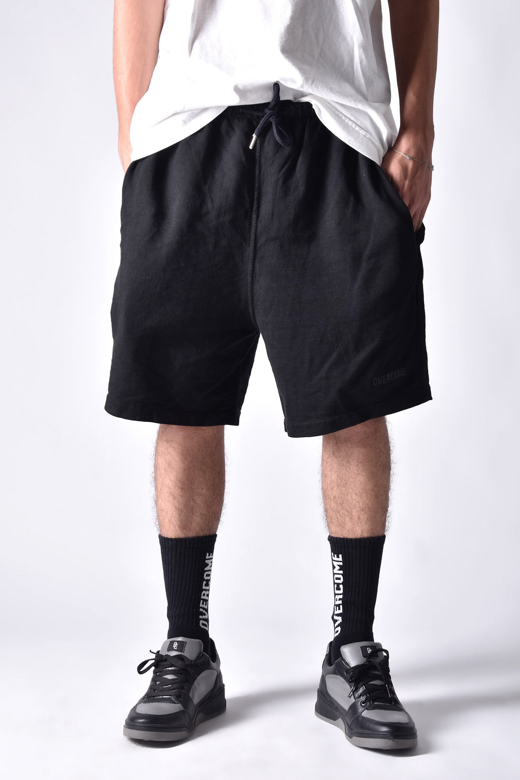 Bermuda Moletom Script Preta/Preta