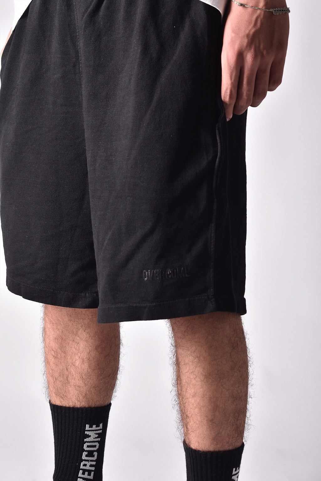 Bermuda Moletom Script Preta/Preta