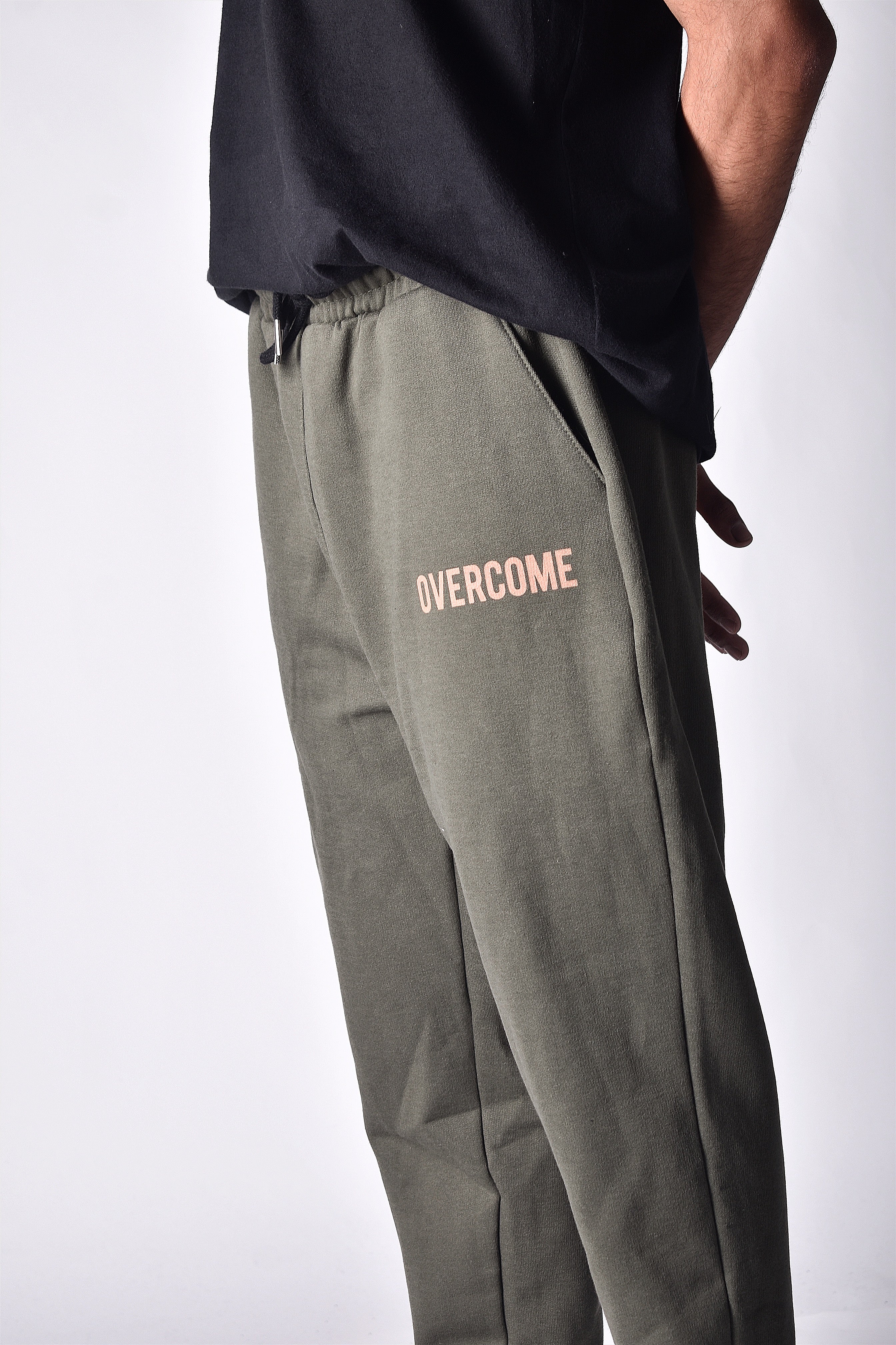 Calça Moletom Logobox Verde Militar