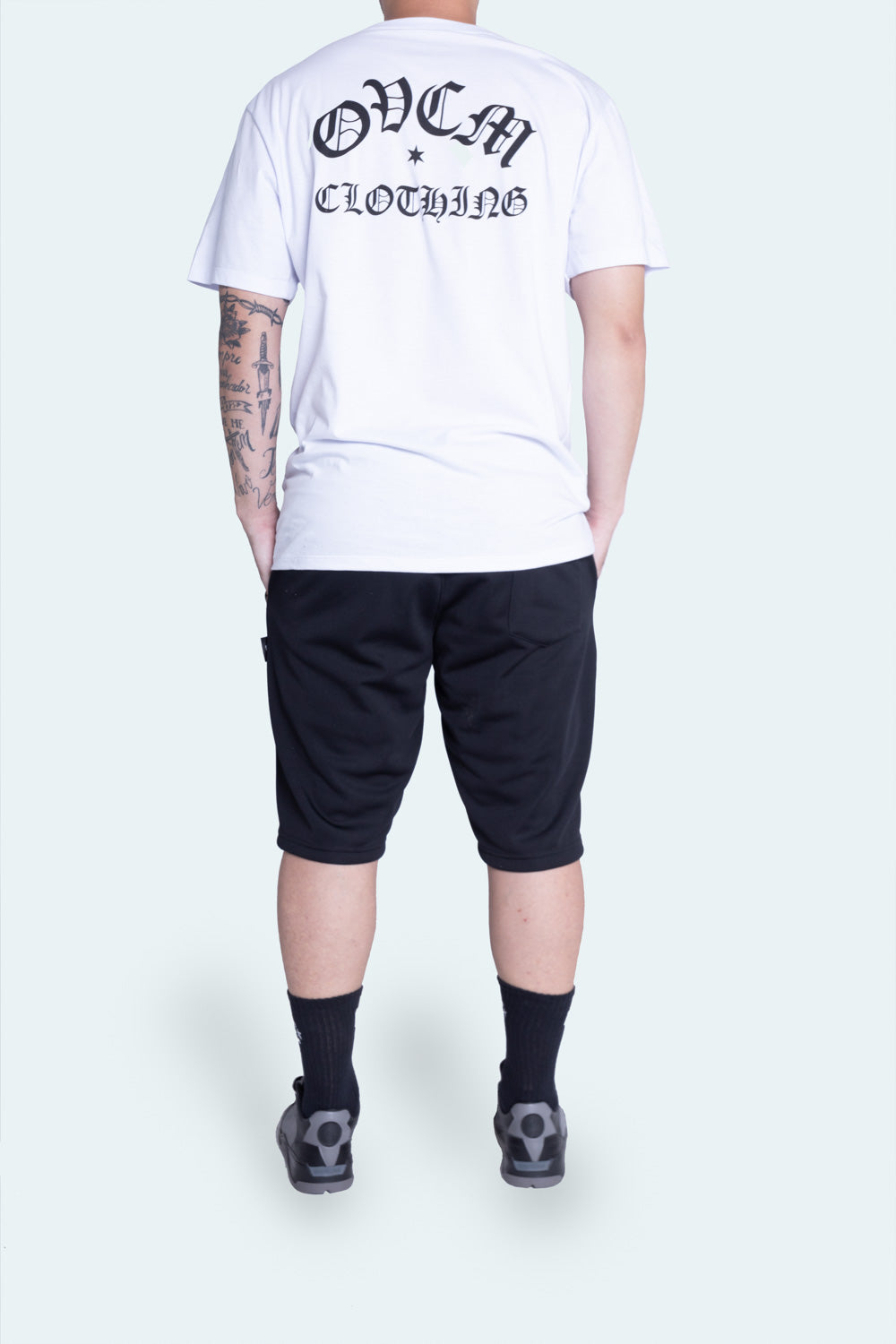 Bermuda Moletom Checkered Preta