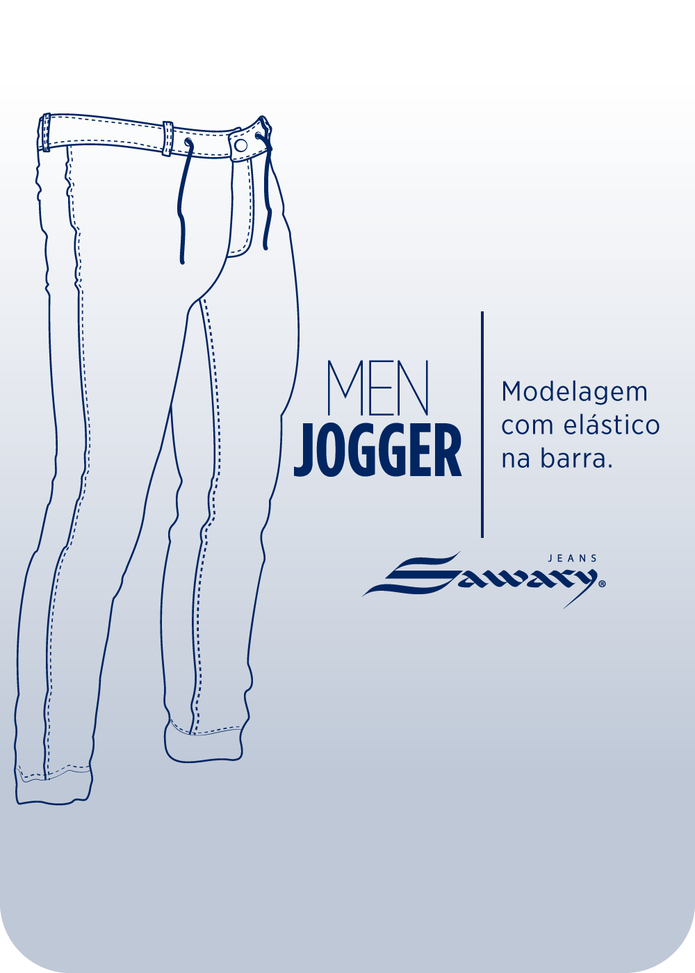 Calça Jeans Sawary Jogger - 279081 AZUL