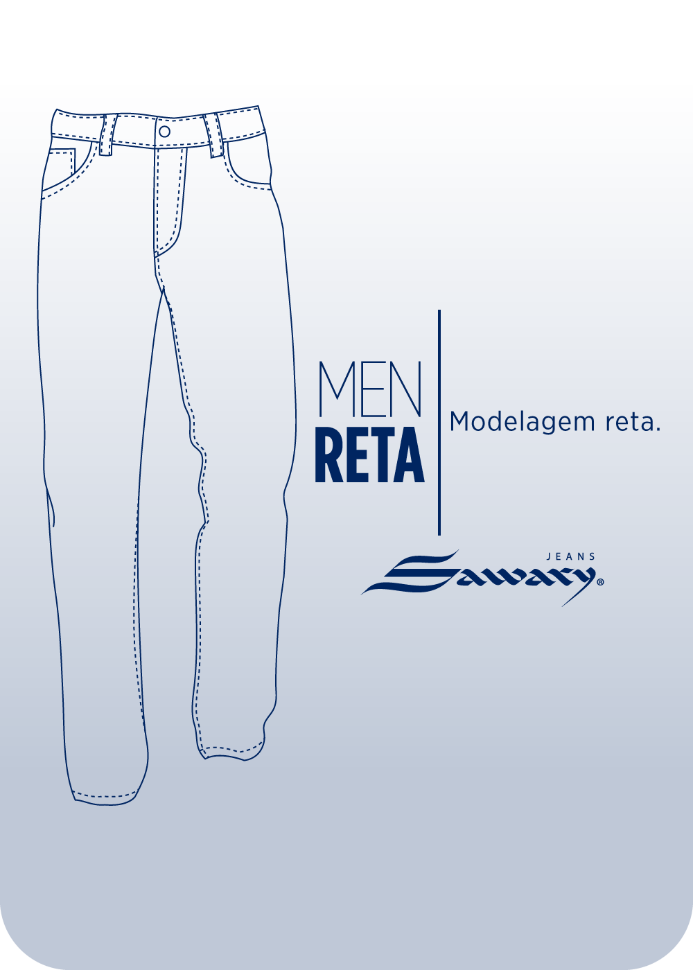 Calça Jeans Sawary Reta - 280020 AZUL
