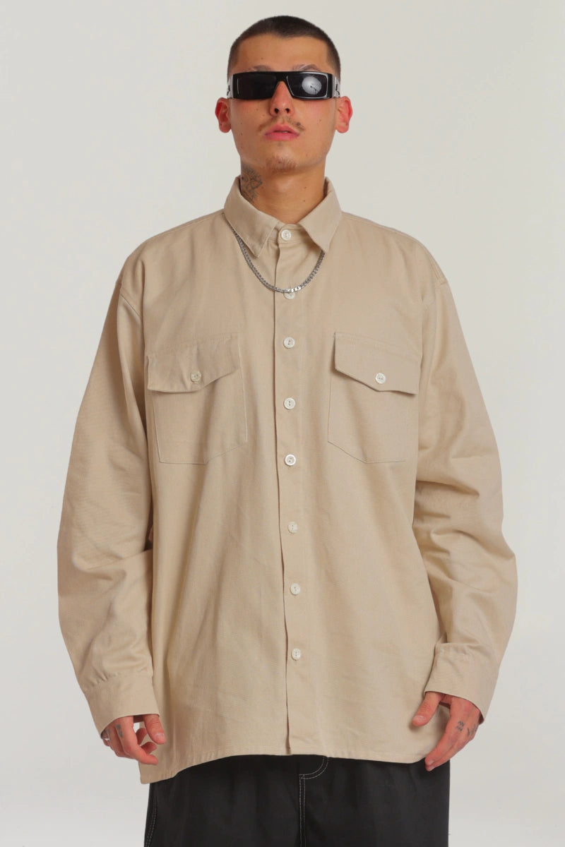 Workshirt Manga Longa (Camisa) Bege